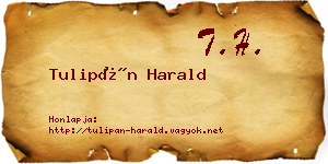 Tulipán Harald névjegykártya
